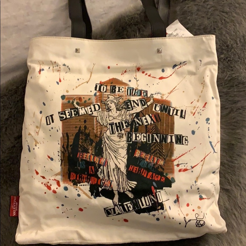 Valentino canvas tote